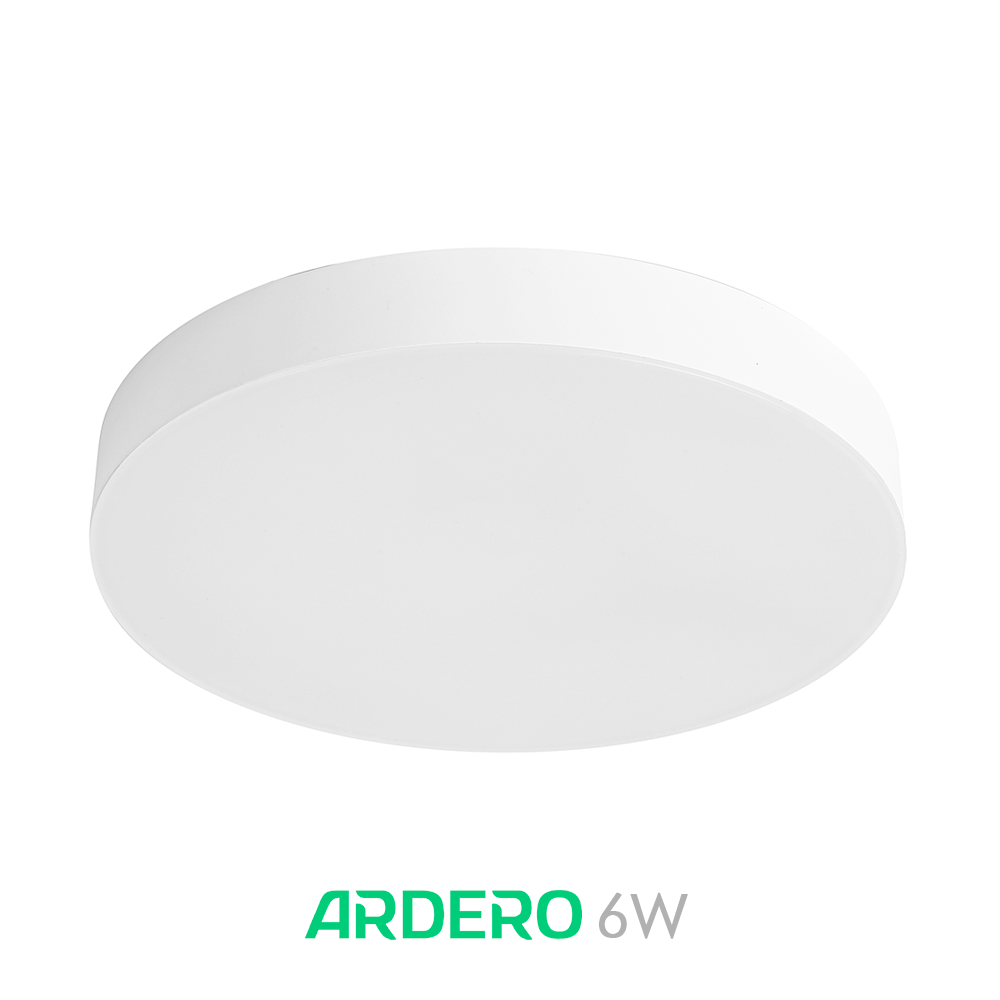 Світлодіодний світильник Ardero AL807 ARD 6W LED 480Lm 5000К IP40 коло Ø91x26мм накладний круглий білий, фото 1
