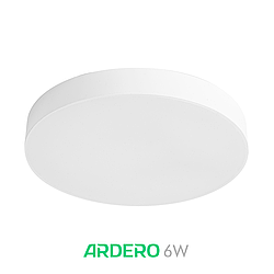 Світлодіодний світильник Ardero AL807 ARD 6W LED 480Lm 5000К IP40 коло Ø91x26мм накладний круглий білий
