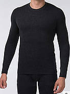 Чоловіча зимова термобілизна чорна до -25, на байці, повсякденний теплий термокомплект розміри від S до 3XL, фото 5