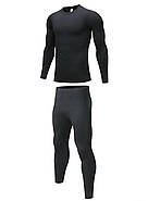 Чоловіча зимова термобілизна чорна до -25, на байці, повсякденний теплий термокомплект розміри від S до 3XL, фото 6