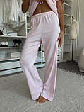 Жіночий піжамний комплект штани та лонгслів Rose Amour, блідо-рожевий, фото 7