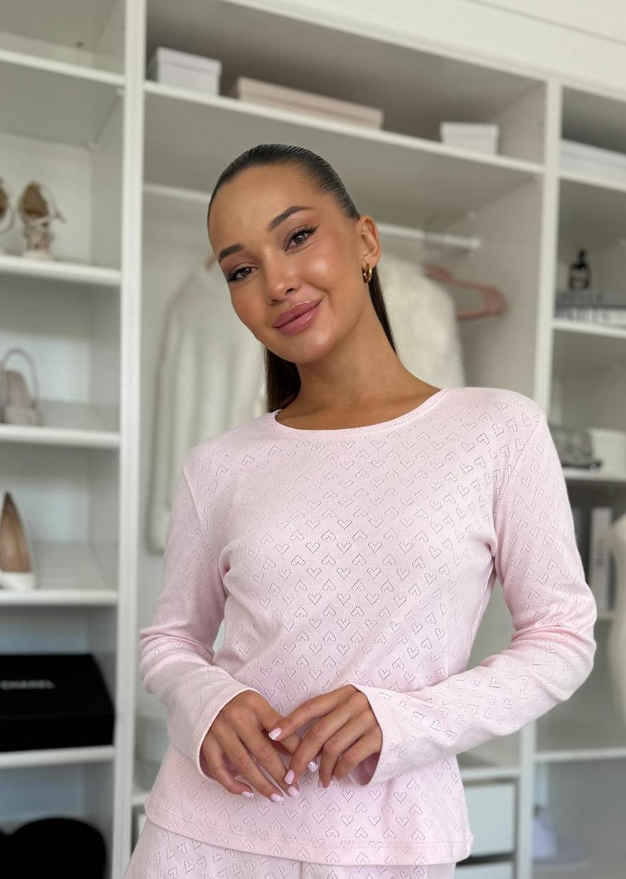 Жіночий лонгслів Rose Amour, блідо-рожевий, фото 1