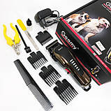 Машинка для стрижки тварин Gemei GM 6063 + 4 насадки грумінгу JK-82, фото 7