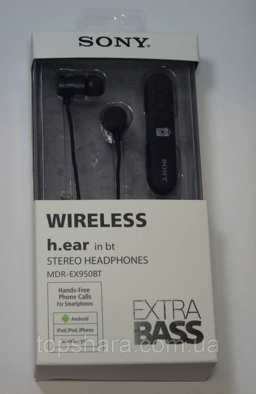 Навушники бездротові bluetooth гарнітура SONY MDR-EX950BT Black