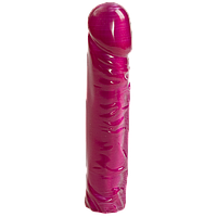 Фалоімітатор реалістичний з гелевим покриттям Doc Johnson Radiant Gems 8 Inch Dong Fuchsia Кайф