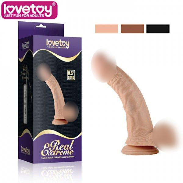 Фалоімітатор силіконовий гнучкий тілесний на присоску Lovetoy Talla, фото 1