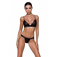 Комплект белья черного цвета GLAMISS SET S/M Passion Exclusive Talla