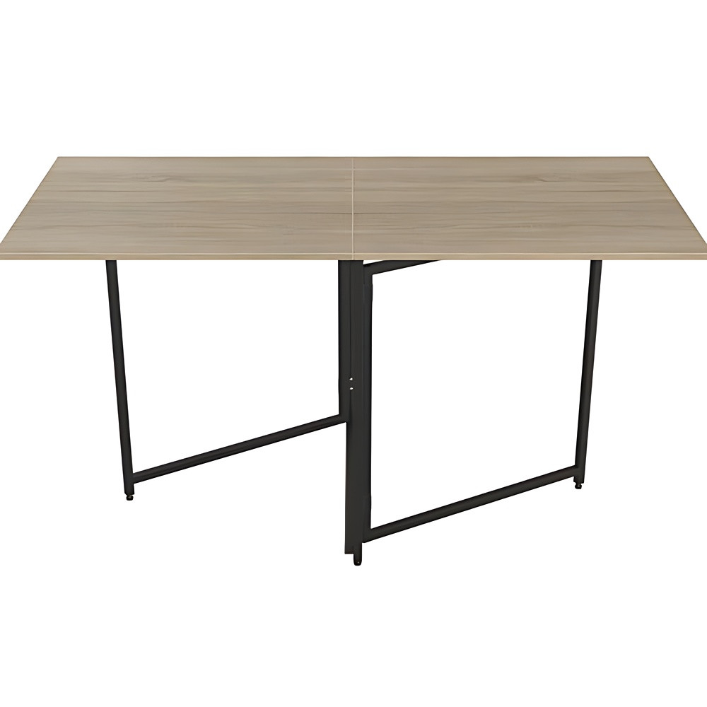 Стіл трансформер книга Панама Ferrum-decor 75x148x68 Чорний метал ДСП Дуб Сонома 16 мм (FRD-106828), фото 1