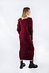 Костюм вʼязаний зі спідницею та кардиганом бургунді 102244 (2000000142746), фото 2