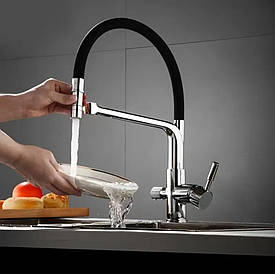 Латунний змішувач для кухні з під'єднанням до фільтра води MIXXUS PREMIUM BAROLO 021