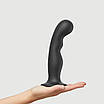 Насадка для страпону силіконова чорного кольору Strap On Me Dildo Plug P&G XL Talla, фото 2