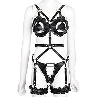 Эротический комплект женского белья черного цвета Bdsm4u Talla Shop