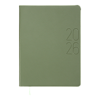 Щоденник датований 2026 MORANDI STYLE A5 зелений штучна шкіра