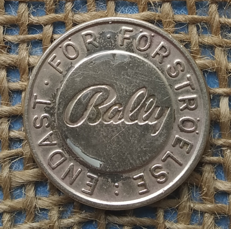 Гральний жетон/токен. "BALLY". Данiя, фото 1