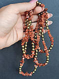 Авантюрин натуральний намисто довге. Буси із авантюрину камінь авантюрин коричневий. Німеччина., фото 8