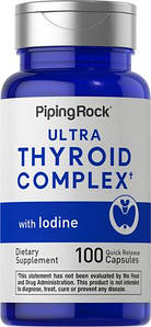 Підтримка щитовидної залози Piping Rock Ultra Thyroid Complex 100 капс.