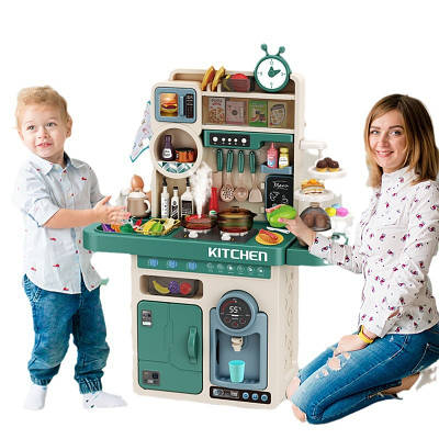 Інтерактивна іграшка кухня дитяча юний кухар для розвитку фантазії 93 предмети плита яйцеварка світло звук пара