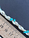 Перламутр баламут та бірюза коротке намисто. Кольє з старовинного баламуту та бірюзи. Німеччина., фото 4