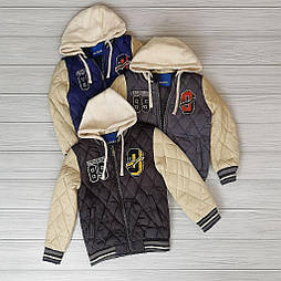 Демісезонна дитяча куртка для хлопчика зі знімним капюшоном