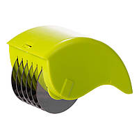 Ніж слайсер для зелені 6 лез ножа подрібнювач для зелені 15×6×8 (см) Салатовий HP-8-71