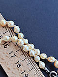 Натуральні перли антикварне намисто. Кольє з натуральних перлів. Перли в сріблі., фото 5