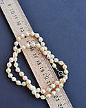 Натуральні перли антикварне намисто. Кольє з натуральних перлів. Перли в сріблі., фото 7