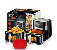 Фритюрниця багатофункціональна на 10,5 літрів 3500Вт на 2тена Zepline ZP-109А з силіконовою формою в комплекті