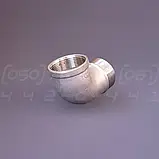 Косинець нержавіючий Ду 40 (1"1/2) з внутрішньою і зовнішньою різьбами, 90°, ISO 4144, EN 10241, DIN 2987, фото 3