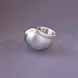 Косинець нержавіючий Ду 40 (1"1/2) з внутрішньою і зовнішньою різьбами, 90°, ISO 4144, EN 10241, DIN 2987, фото 2
