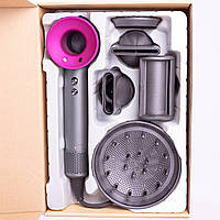 Фен стайлер для волосся 5 в 1 Supersonic Premium 1600Вт 5 насадок 3 режими швидкості з іонізацією Рожевий PH770P