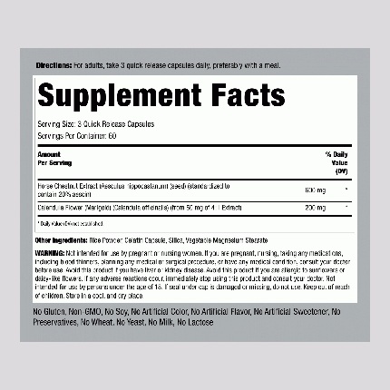 Кінський каштан Piping Rock Horse Chestnut Extract 300 мг 180 капс., фото 2