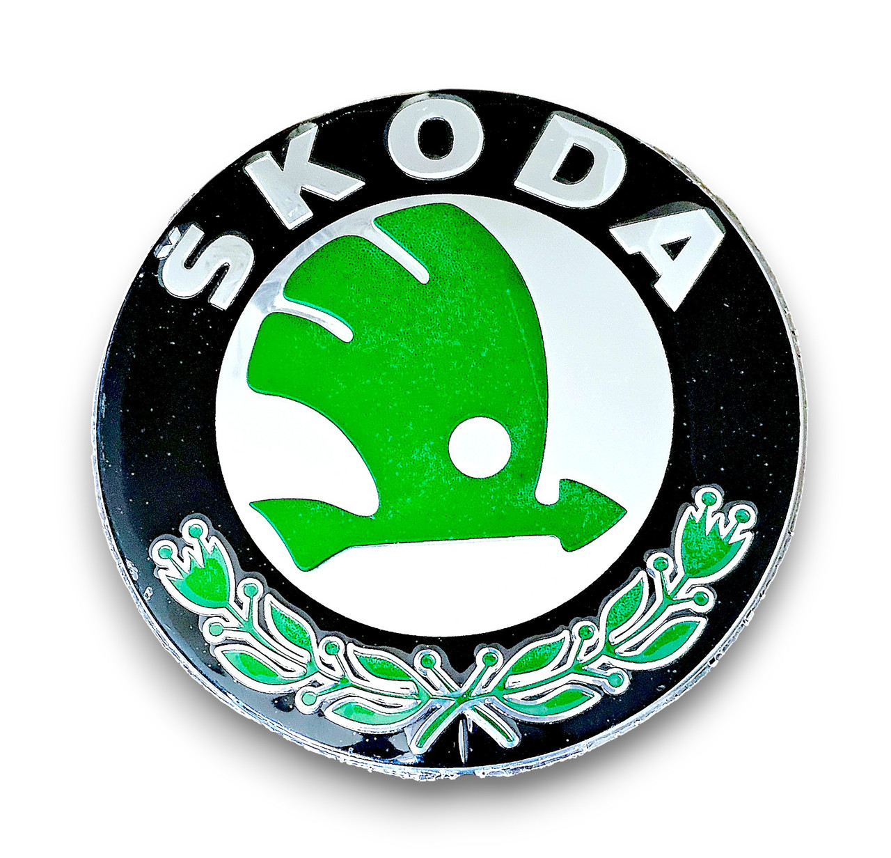 Емблема Skoda Зелена, фото 1