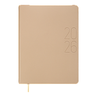 Щоденник датований 2026 MORANDI STYLE A5 пісочний штучна шкіра