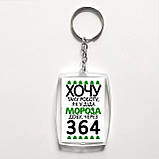 Акриловий брелок з друком "Хочу таку роботу, як у Діда Мороза" (30772), фото 2