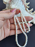 Натуральні перли намисто. Кольє з натуральних перлин . Чокер з перлів в сріблі. Німеччина., фото 7