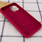 Чохол Silicone Case Full Protective (AA) для Apple iPhone 14 (6.1") Червоний / Rose Red, фото 3