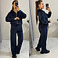 Жіночий теплий костюм із велюру на хутрі спортивного стилю кофта на блискавці та штани (р. 42-52) 7KO3922, фото 3