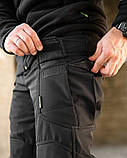 Зимові польовийні штани REVISION софтшел чорні півкільця на поясі ПП7968 ТМ, фото 5
