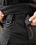 Зимові польовийні штани REVISION софтшел чорні півкільця на поясі ПП7968 ТМ, фото 7