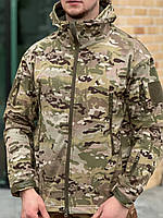 Демисезонная тактическая куртка осенняя softshell армейская мультикам куртка ФЛИС софтшел прочная