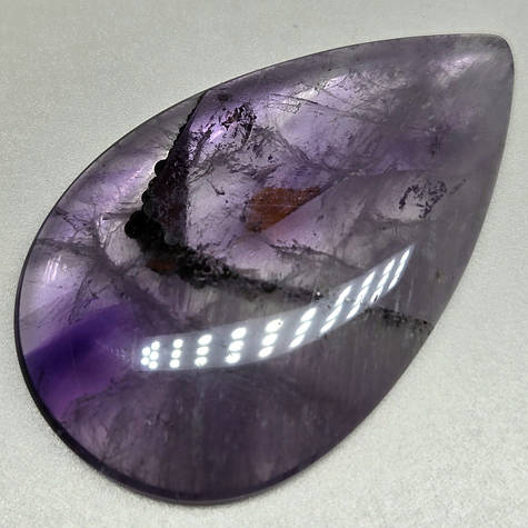 Натуральний камінь для створення прикрас природний аметист кабошон 30 ct, напівпрозорий фіолетовий