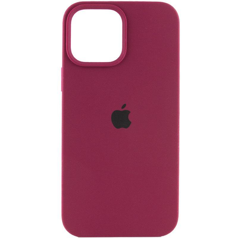 Чохол Silicone Case Full Protective (AA) для Apple iPhone 14 (6.1") Бордовий / Maroon, фото 1
