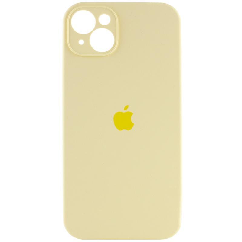 Чохол Silicone Case Full Camera Protective (AA) для Apple iPhone 14 (6.1") Жовтий / Mellow Yellow, фото 1