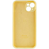Чохол Silicone Case Full Camera Protective (AA) для Apple iPhone 14 (6.1") Жовтий / Mellow Yellow, фото 4