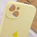 Чохол Silicone Case Full Camera Protective (AA) для Apple iPhone 14 (6.1") Жовтий / Mellow Yellow, фото 7