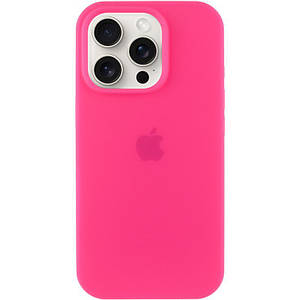 Чохол Silicone Case Full Protective (AA) для Apple iPhone 16 Pro Max (6.9") Рожевий / Barbie pink