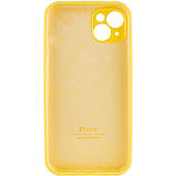 Чохол Silicone Case Full Camera Protective (AA) для Apple iPhone 14 (6.1") Жовтий / Yellow, фото 4