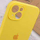 Чохол Silicone Case Full Camera Protective (AA) для Apple iPhone 14 (6.1") Жовтий / Yellow, фото 6