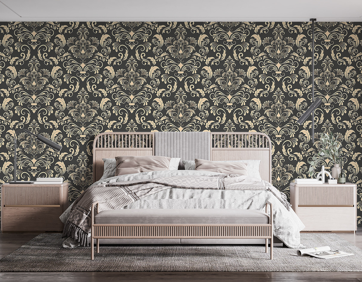 Фотошпалери самоклеюча плівка Oracal  для вітальні, кухні «Розкішний класичний візерунок», фото 1