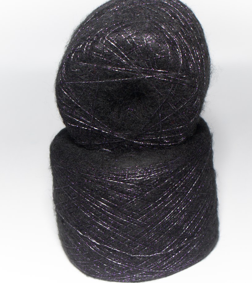 Dance-1166 (130грам) чорний із фіолетовим люрексом, фото 1